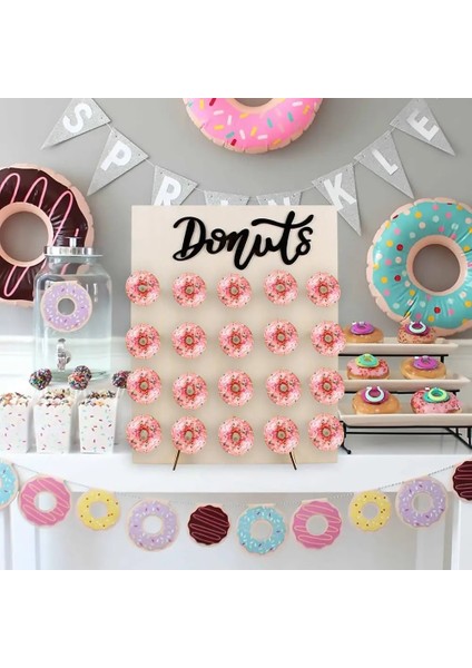 Donut 1 Donut Duvar Standı Tutar Tatlı Sepeti Rustik Düğün Masa Süsü Donut Doğum Günü Partisi Şeker Çubuğu Bebek Duş Donut Parti (Yurt Dışından) fiyatları