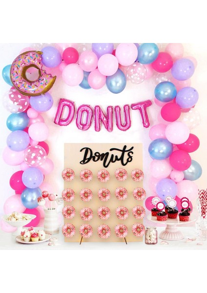 Donut 1 Donut Duvar Standı Tutar Tatlı Sepeti Rustik Düğün Masa Süsü Donut Doğum Günü Partisi Şeker Çubuğu Bebek Duş Donut Parti (Yurt Dışından) modelleri