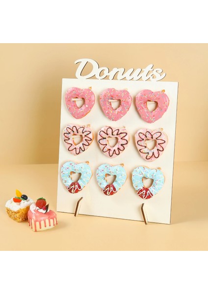 Donut 1 Donut Duvar Standı Tutar Tatlı Sepeti Rustik Düğün Masa Süsü Donut Doğum Günü Partisi Şeker Çubuğu Bebek Duş Donut Parti (Yurt Dışından) indirimleri