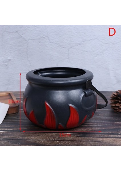 Pic Gösterisi Olarak Cadılar Bayramı Şeker Pot Cadılar Bayramı Kazanı Yenilik Cadılar Bayramı Kova Süs Kafatası Cadı Oyuncak (Yurt Dışından)