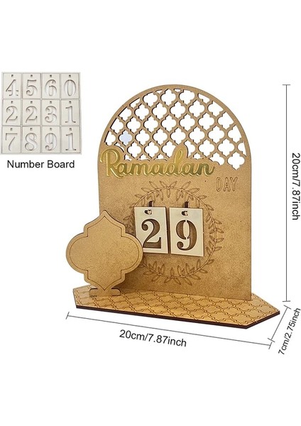 Stil 3 Ramazan Geri Sayım Takvimi Eid Mubarak Ahşap Süs 2023 Ramazan Dekorasyon Ev Islam Müslüman Parti Dekor Için Ramazan Kareem (Yurt Dışından) fiyatları
