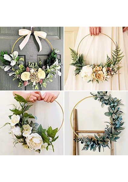 GÜMÜŞ-20CM 10-30CM Metal Hoop Çelenk Çerçeve Tel Halka Çiçek Çelenk Tutucu Yüzükler Dıy Makrome Çiçek Düğün Dekorasyon Için Dream Catcher (Yurt Dışından)