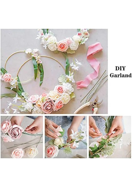 GÜMÜŞ-20CM 10-30CM Metal Hoop Çelenk Çerçeve Tel Halka Çiçek Çelenk Tutucu Yüzükler Dıy Makrome Çiçek Düğün Dekorasyon Için Dream Catcher (Yurt Dışından)