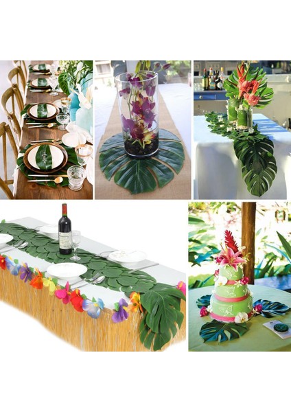 Içme Samanı 2 Saman Renkli Masa Etek Tropikal Hawaii Parti Dekorasyon Flamingo Tema Luau Parti Doğum Günü Düğün Dekorasyon Malzemeleri (Yurt Dışından) fırsatları
