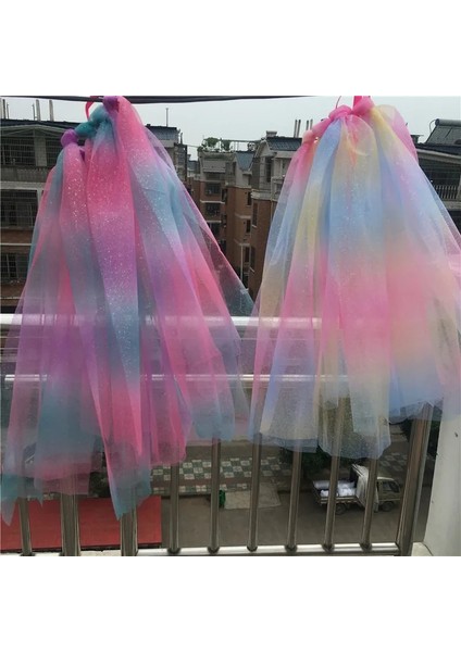 BLUE-15CM 10Y Gökkuşağı Glitter Tül Rulo Masa Koşucu Sandalye Kanat Yay Tutu Etek Düğün Parti Hediye Şerit Unicorn Doğum Günü Dekorasyon (Yurt Dışından) indirimleri