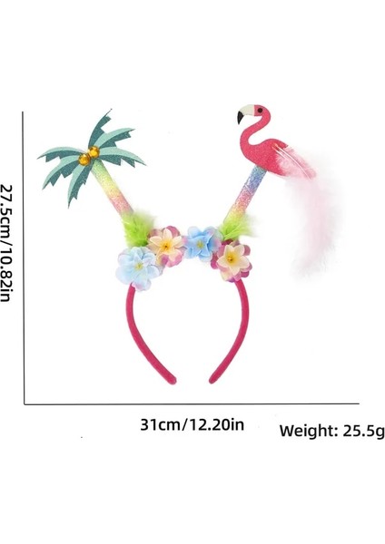F Hawaii Parti Kafa Bandı Hawaii Flamingo Ananas Hindistan Cevizi Ağacı Hairband Çocuklar Mutlu Yaz Tropikal Aloha Doğum Günü Partisi Dekorları (Yurt Dışından) fiyatları