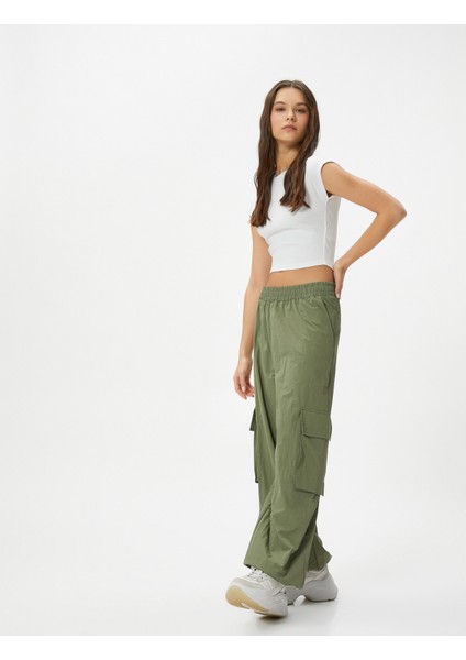 Paraşüt Pantolon Cepli Standart Bel Jogger Lastikli Paça fiyatları