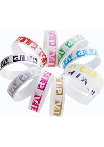 Altın 250X19MM 1000 Adet Parti Kağıt Bilezik Tyvek Bileklikler Için Sentetik Kağıt Plastik Yapışkan Bileklik Baskı Desen Logo Parti Bileklikler (Yurt Dışından)