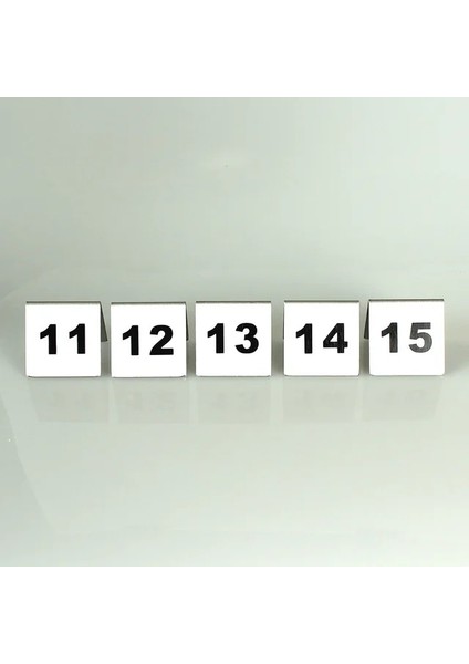11 Ila 15 Lot 5 Adet Ss Masa Numarası Çadır Burcu Standı Paslanmaz Çelik Yer Kartı Etiketi Restoran Cafe Bar Oturma Çift Taraflı Özelleştirilmiş (Yurt Dışından)