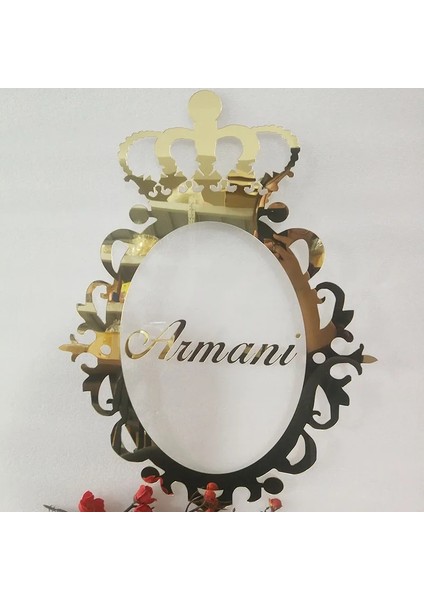 Ayna Gül Altın 20 cm Yüksek Ayna Altın Burcu Adı Kişiselleştirilmiş Ahşap Akrilik Düğün Adı Burcu Özel Bebek Duş Imza Parti Odası Dekor Lazer Kesim (Yurt Dışından) fırsatları