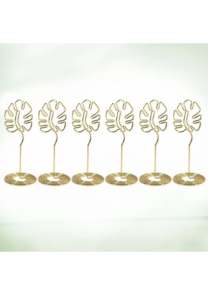 Resim 3 Masa Tutucu Stand Tutucular Yer Numarası Resim Standları Fotoğraf Yaprağı Dekorasyon Klip Adı Not Tel Iş Metal Palmiye Düğün (Yurt Dışından)