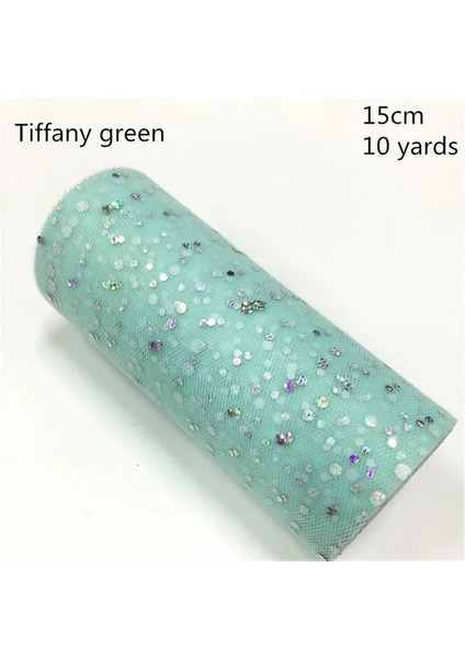 Tiffany Yeşil Glitter Pul Tül Rulo 15 cm 10 Metre Tutu Kumaş Düğün Dekorasyon Organze Tutu Etek Lazer Tül Rulo Dıy Zanaat Malzemeleri (Yurt Dışından) fiyatları