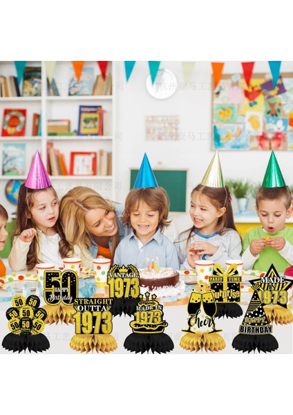 90 Siyah Altın 50 Yaşındaki Doğum Günü Partisi Dekor Tezahürat 18TH 30TH 40TH 50TH 60TH Doğum Günü Partisi Petek Desenli Kağıt Yelpazesi Masa Süsleri (Yurt Dışından) fırsatları