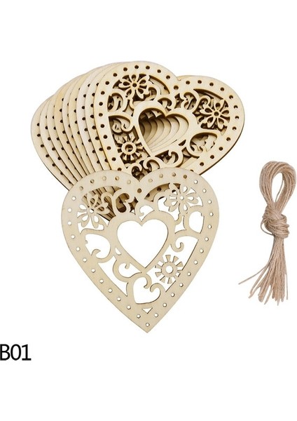 B01 10 Adet/grup Yaratıcı Hollow Ahşap Düğün Süsleme Lazer Kesim Ev Asılı Süsleme Aşk Kalp Bay Bayan Düğün Parti Dekorasyon (Yurt Dışından) fiyatları
