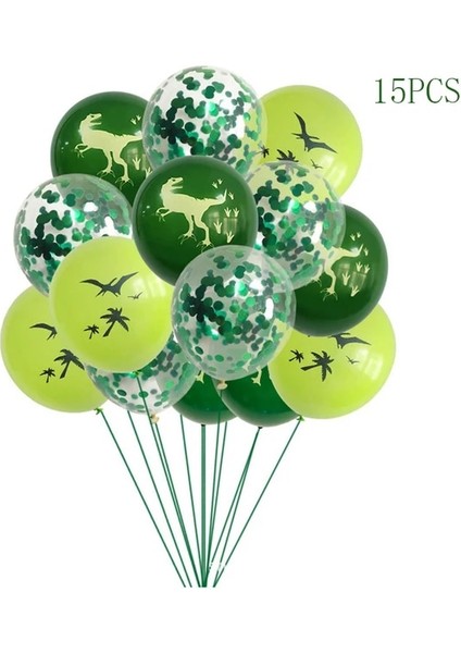 Balon3 Dinozor Tek Kullanımlık Sofra Orman Safari Dinozor Doğum Günü Partisi Dekorasyon Çocuklar Bebek Duş 1st Doğum Günü Balon Malzemeleri (Yurt Dışından)