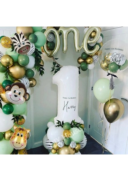 18 Adet Numarası 0 18 Adet Vahşi Hayvan Balonlar Kulesi Beyaz Dijital Balon Seti Çocuklar Için Vahşi Bir Doğum Günü Orman Safari Parti Dekorasyon (Yurt Dışından) indirimleri