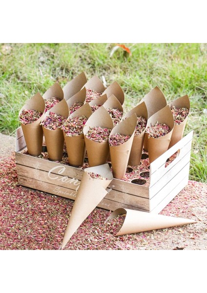 20 Delik Tepsi Düğün Kraft Kağıt Tepsisi Konfeti Koni Standı Kutu Tepsisi Düğün Dekorasyon Için Çiçek Konfeti Konileri Rustik Düğün Kağıt Tutucu (Yurt Dışından)