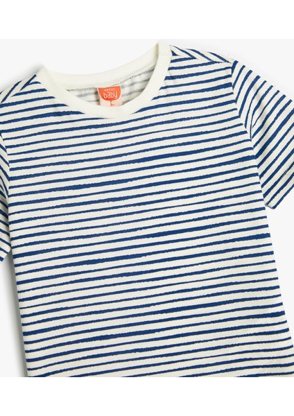 Pamuklu Tişört Kısa Kollu Bisiklet Yaka modelleri