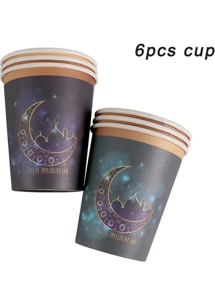 Cup4 Eid Mubarak Tabaklar Banner Balon Sofra Ramazan Dekorasyon 2023 Ramazan Kareem Islam Müslüman Parti Dekor Eid Al Kurban Hediyeleri (Yurt Dışından)
