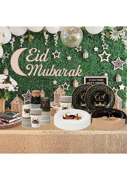Cup4 Eid Mubarak Tabaklar Banner Balon Sofra Ramazan Dekorasyon 2023 Ramazan Kareem Islam Müslüman Parti Dekor Eid Al Kurban Hediyeleri (Yurt Dışından)