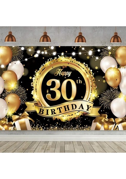 50TH Zemin Altın Siyah Mutlu Doğum Günü Arka Plan 18 21 30 40 50 60 Doğum Günü Partisi Dekorasyon Doğum Günü Afiş Bayrağı Doğum Günü Zemin Dekor (Yurt Dışından)