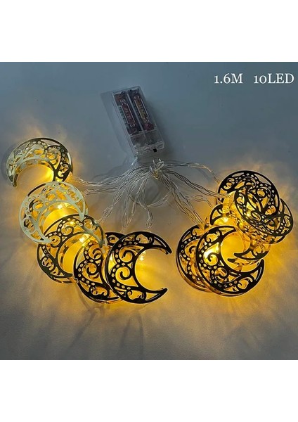 Style-16 Eıd Mubarak Işık Yıldız Ay LED Dize Işıklar Süsler Ev Dekorasyon Için 2023 Ramazan Eid Al Adha Islam Müslüman Kareem Parti (Yurt Dışından)