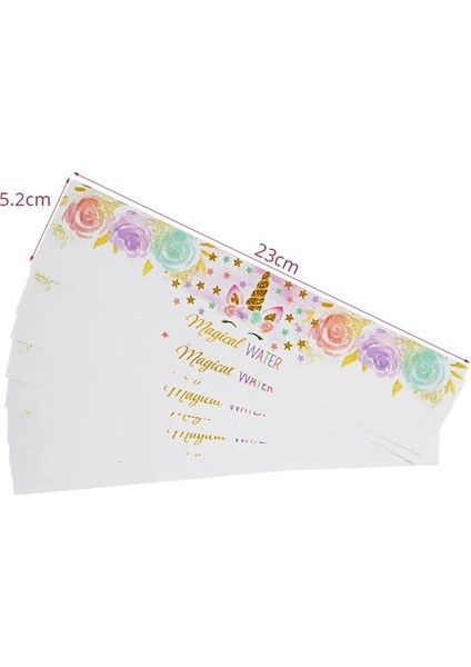 Styel B 24 Adet Unicorn Mutlu Doğum Günü Şişe Çıkartmaları Bebek Duş Unicorn Parti Dekorasyon Çocuklar 1st Doğum Günü Partileri Unicorn Tema Parti (Yurt Dışından)