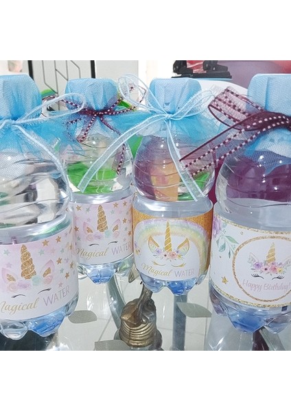 Styel B 24 Adet Unicorn Mutlu Doğum Günü Şişe Çıkartmaları Bebek Duş Unicorn Parti Dekorasyon Çocuklar 1st Doğum Günü Partileri Unicorn Tema Parti (Yurt Dışından)