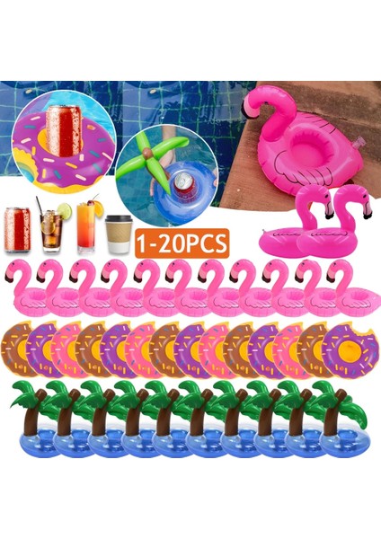 10 Adet Flamingo A 20-1 Adet Flamingo Bardak Tutucu Yüzme Havuzu Su Şamandıra Şişme Içecek Bardak Havuz Drinkware Tepsi Pembe Kuş Parti Dekorasyon (Yurt Dışından)