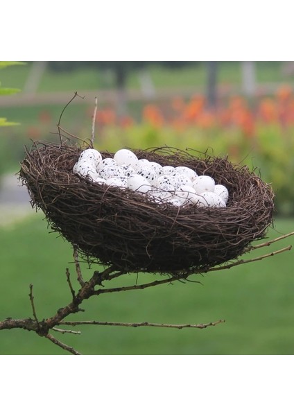 B04-1PC 8-25 cm Yuvarlak Rattan Kuş Yuva Paskalya Dekorasyon Tavşan Yumurtaları Yapay Asma Yuva Ev Bahçe Dekor Için Mutlu Paskalya Parti Kaynağı (Yurt Dışından)