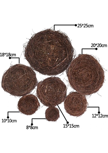 B04-1PC 8-25 cm Yuvarlak Rattan Kuş Yuva Paskalya Dekorasyon Tavşan Yumurtaları Yapay Asma Yuva Ev Bahçe Dekor Için Mutlu Paskalya Parti Kaynağı (Yurt Dışından)
