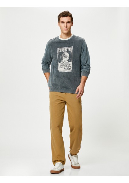 Boyfriend Pantolon Yıkamalı Cep Detaylı Düğmeli fiyatları