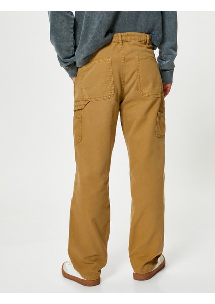 Boyfriend Pantolon Yıkamalı Cep Detaylı Düğmeli fırsatları