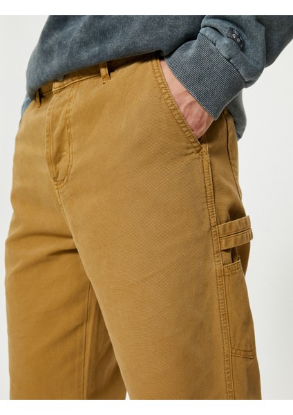 Boyfriend Pantolon Yıkamalı Cep Detaylı Düğmeli indirimleri