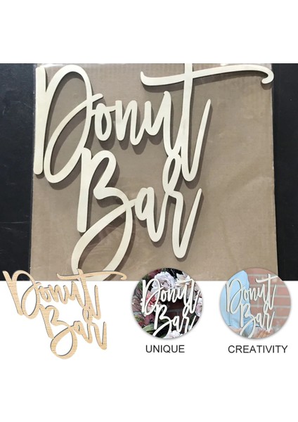 Çeşitli Renk 33X30X0.5 cm Burcu Ahşap Donut Bar Kapı Ahşap Tatlı Mektup Asılı Düğün Plak Çiftlik Evi Süs Duvar Kelime Sandalye Rustik Plaketler Hoş Geldiniz (Yurt Dışından)
