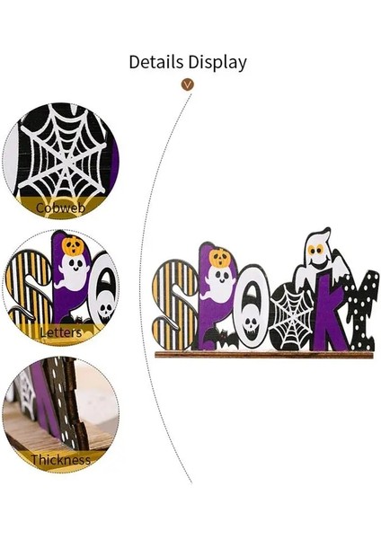 Trick Or Treat Cadılar Bayramı Partisi Kabaklar Hayalet Alfabe Ahşap Işareti Rustik Ahşap Plak Masa Dekorasyon Ev Raf Masası Parti Favor (Yurt Dışından) fiyatları