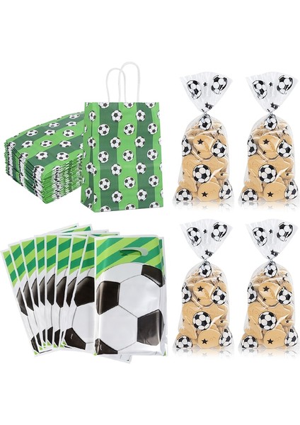 D01 Futbol Futbol Şeker Çerez Çanta Futbol Tema Parti Süslemeleri Plastik Ikram Çantaları Hediye Paketleme Bebek Duş Doğum Günü Dekor (Yurt Dışından)