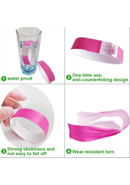 Altın 250X19MM 100 Adet Parti Kağıt Bilezik Sentetik Kağıt Plastik Bileklikler Yapışkan Bileklik Baskı Desen Logo Kağıdı Kart Parti Bileklikleri (Yurt Dışından)