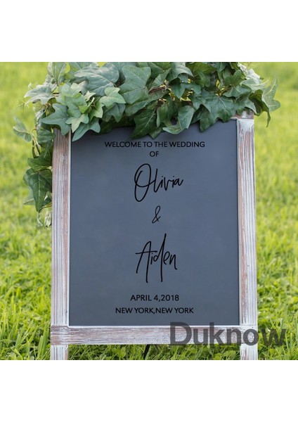 Beyaz 36X56 cm Kişiselleştirilmiş Hoş Geldiniz Tabelası Çıkartmaları Etiket Düğün Dekor, Özel Vinil Çıkarılabilir Su Geçirmez Düğün Resepsiyonu Hoş Geldiniz Tabelası Çıkartması (Yurt Dışından) indirimleri