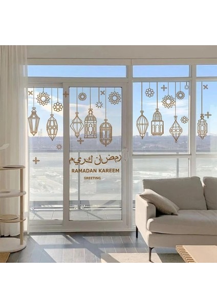 Etiket 30 Eid Mubarak Pencere Çıkartmaları Kareem Ramazan Dekorasyon 2023 Ev Islam Müslüman Parti Dekor Mübarek Ramazan Duvar Sticker Hediye (Yurt Dışından)