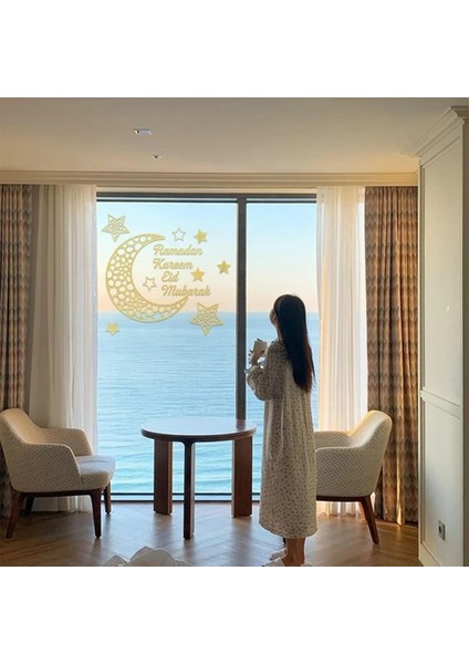 Etiket 30 Eid Mubarak Pencere Çıkartmaları Kareem Ramazan Dekorasyon 2023 Ev Islam Müslüman Parti Dekor Mübarek Ramazan Duvar Sticker Hediye (Yurt Dışından)