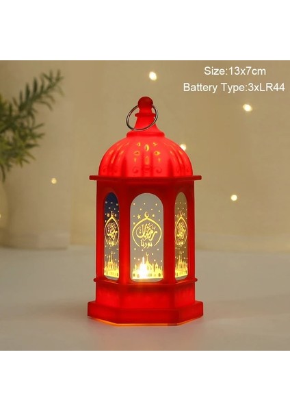 A-Kırmızı Müslüman Ramazan Fener Asılı Süsleme Eıd Mubarak Hediye LED Rüzgar Işık Gurbang Ramazan Dekorasyon Ev Için Ramazan Bayramı Yardım (Yurt Dışından) fiyatları