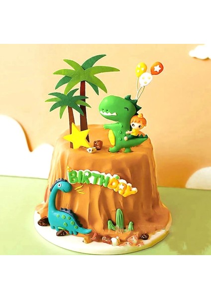 Kek Topper 4 Dinozor Kek Topper Doğum Günü Çocuk 1st Kek Parti Dinozor Parti Tema Kek Dekor Erkek Bebek Duş Çocuklar Parti Tatlı Dekorasyon (Yurt Dışından)