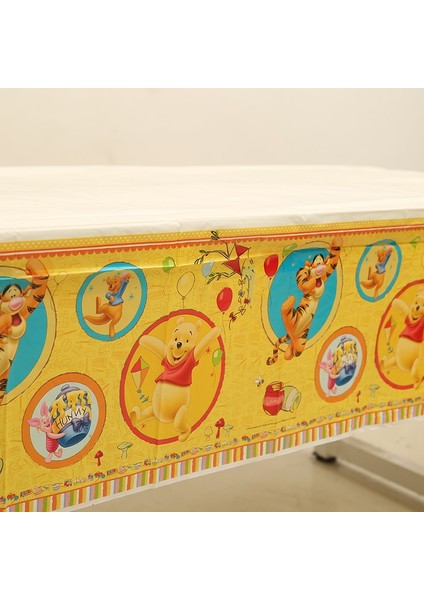 Kek WAPPER-24PCS Disney Winnie The Pooh Tema Parti Dekorasyon Tek Kullanımlık Sofra Fincan Plaka Balonlar Bebek Duş Çocuk Doğum Günü Partisi Malzemeleri (Yurt Dışından)