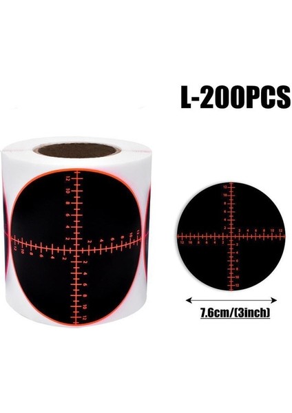 L-200PCS 15 Tür 3"7.6 cm Sarı Kırmızı Çekim Egzersizleri Sıçramak Hedef Çıkartmalar Seti Çekim Hedefi Eğitim Malzemeleri Etiket (Yurt Dışından)