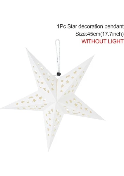 45 cm 35/43/58 cm Yıldız Pencere Izgarası Oymak Ev Yatak Odası Gece Lambası Kağıt Abajur Bahçe Asılı Kolye Düğün Noel Dekor (Yurt Dışından)