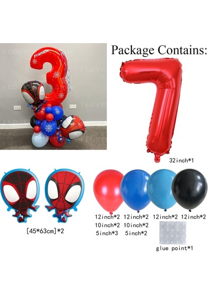 Stil 7 21 Adet Spidey ve Onun Inanılmaz Arkadaşları Balonlar Lateks Folyo Balonlar Örümcek Adam Doğum Günü Partisi Dekorasyon Bebek Duş Oyuncakları Çocuklar Için (Yurt Dışından)
