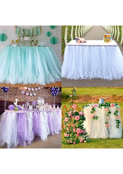 C06 25 Yard Örgü Tutu Kumaş Renkli Gazlı Bez Tül Rulo Düğün Dekorasyon Bebek Duş Doğum Günü Partisi Malzemeleri Masa Etek Sandalye Dekor (Yurt Dışından) indirimleri