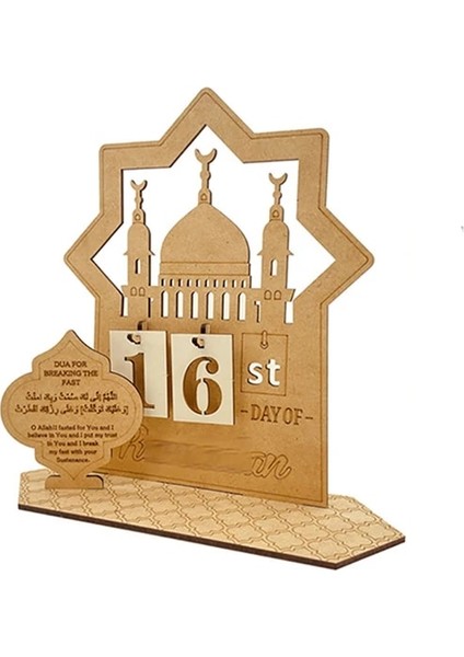 Stil 4 Ramazan Geri Sayım Takvimi Ramazan Dekorasyon 2023 Eid Mubarak Ahşap Süsler Islam Müslüman Ev Dekor Ramazan Kareem (Yurt Dışından)