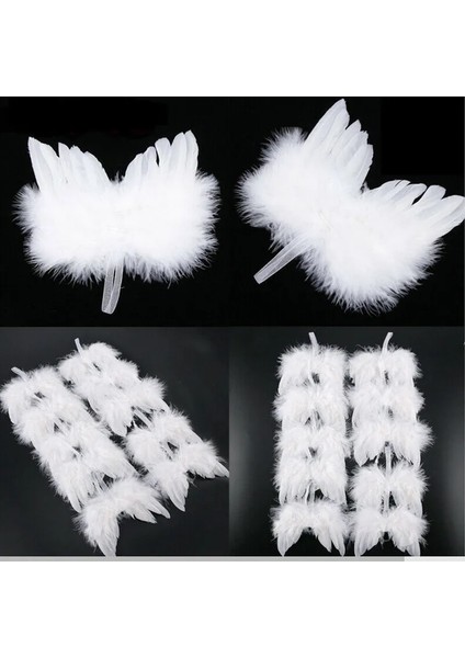 10 cm x 8 cm 4 Boyutları El Sanatları Çocuklar Mini Tüy Melek Kanat Köpek Prop Bebek Dekorasyon Cadılar Bayramı Noel Partisi Doğum Günü Hediyesi Düğün Ev Dekor (Yurt Dışından)